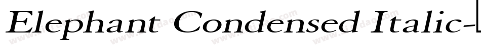 Elephant Condensed Italic字体转换